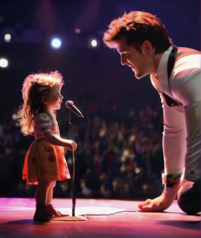 The superstar invites a little girl to sing, and within seconds, she ...